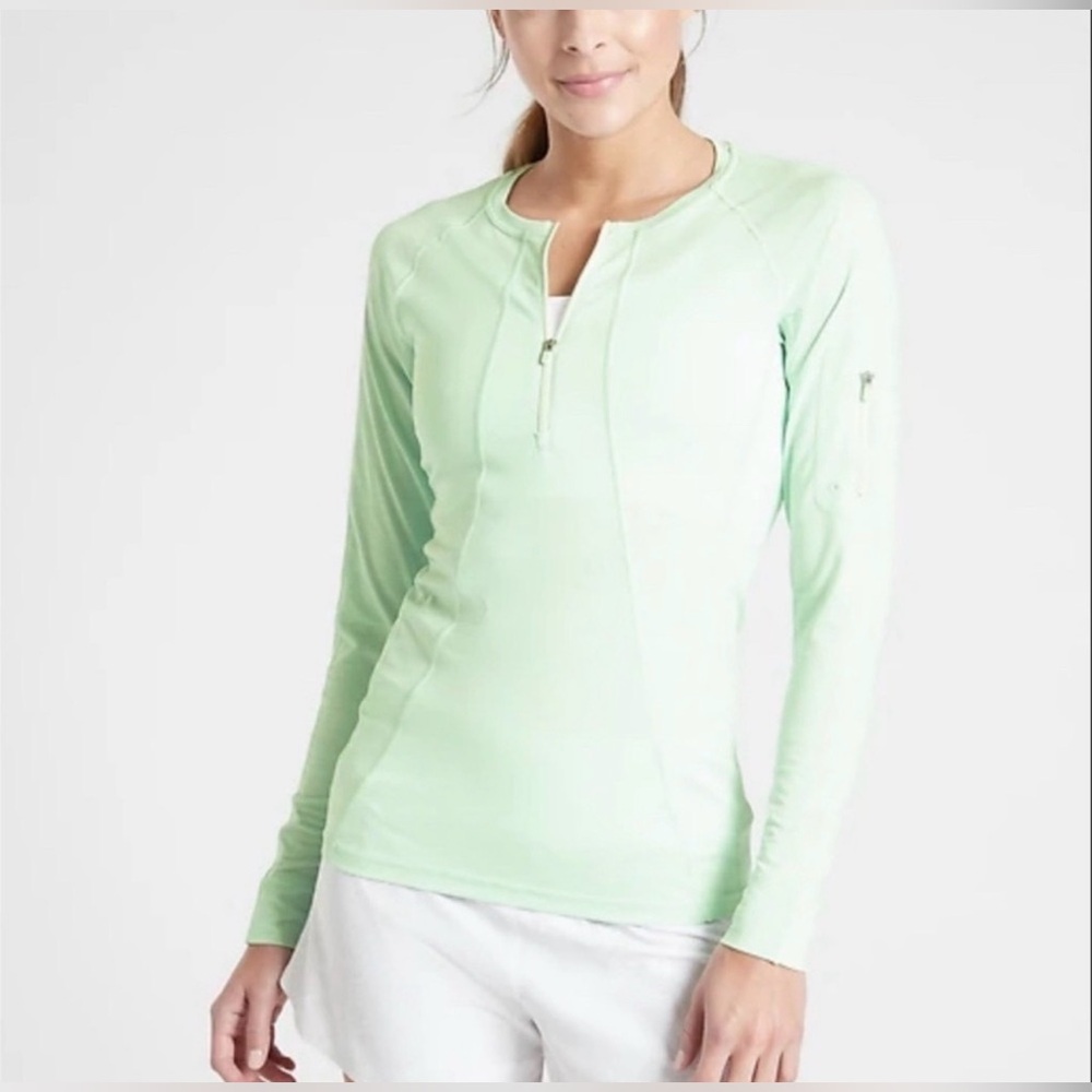 Athleta Pacifica UPF 50+ Long-Sleeve Mint Sorbet Top